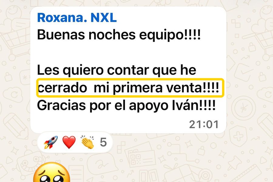Mensaje del grupo privado de alumnos