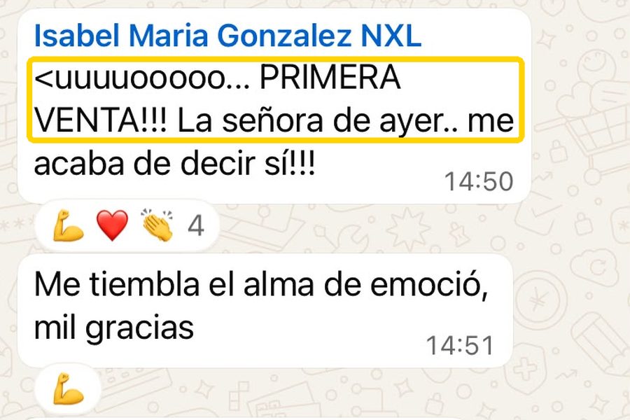 Mensaje del grupo privado de alumnos